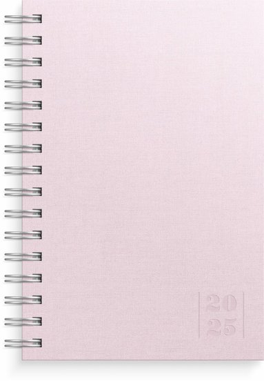 Kalender 2025 Dagbok Textile rosa 1