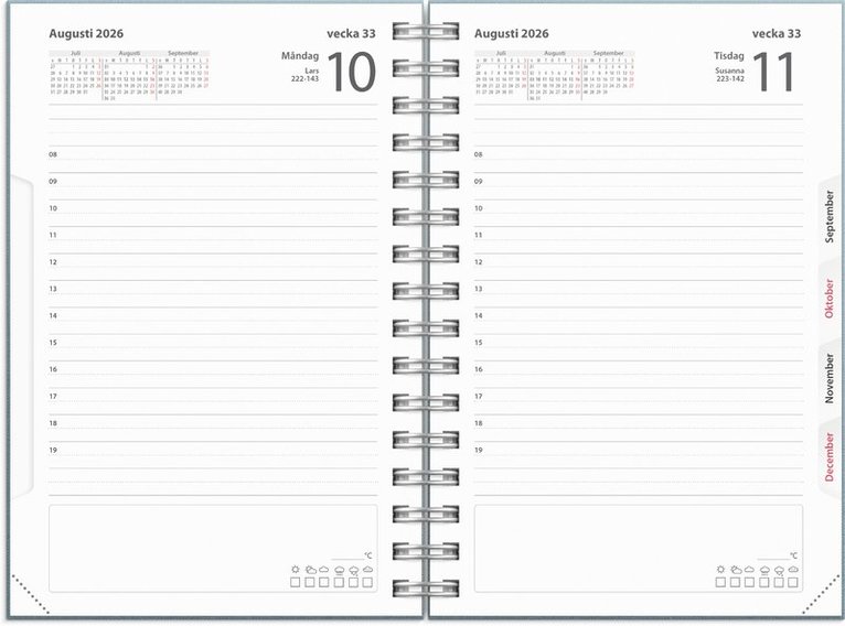 Kalender 2026 Dagbok Textile blå, Övrigt