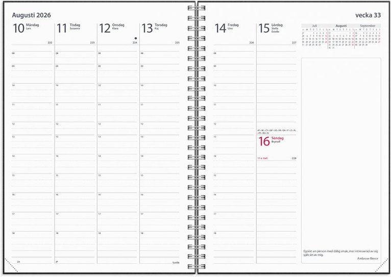 Kalender 2026 Business Textile svart, Övrigt