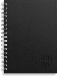 Kalender 2026 Weekly A6 Textile svart