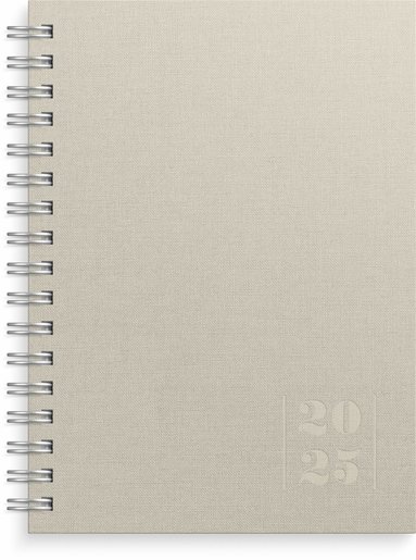 Kalender 2025 Weekly A6 Textile beige 1