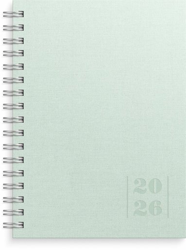 Kalender 2026 Weekly A6 Textile grön 1