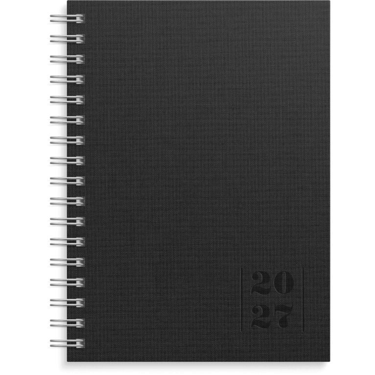 Kalender 2027 Senator A6 Textile svart, Övrigt