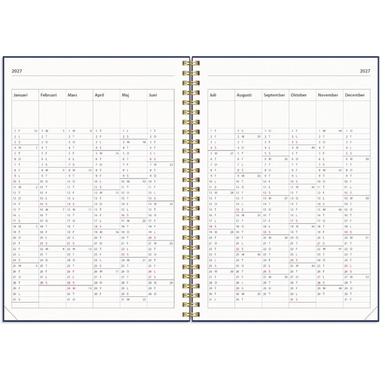 Kalender 2027 Business A5 Blommönster, Övrigt