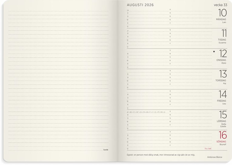 Kalender 2026 Stor Veckokalender Forma Deluxe brun, Övrigt