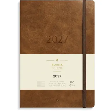 Stor Veckokalender Forma Deluxe 2027 brun, Övrigt