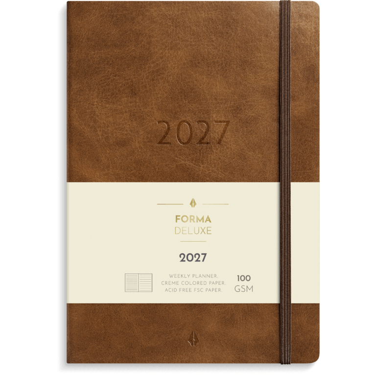 Stor Veckokalender Forma Deluxe 2027 brun, Övrigt