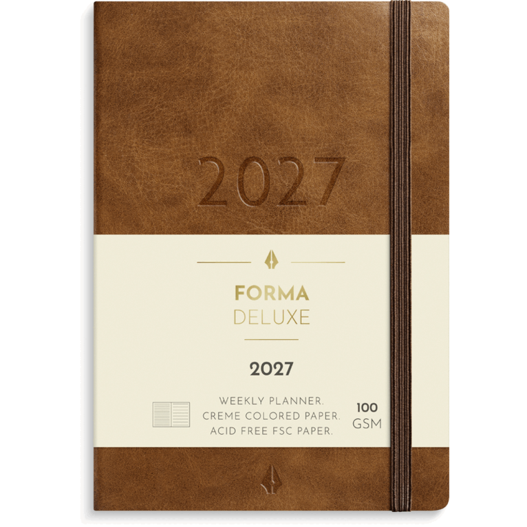 Liten Veckokalender  Forma Deluxe 2027 brun, Övrigt. Tillgänglighet: Lägg i varukorg