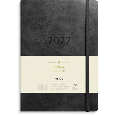 Stor Veckokalender Forma Deluxe 2027 svart, Övrigt