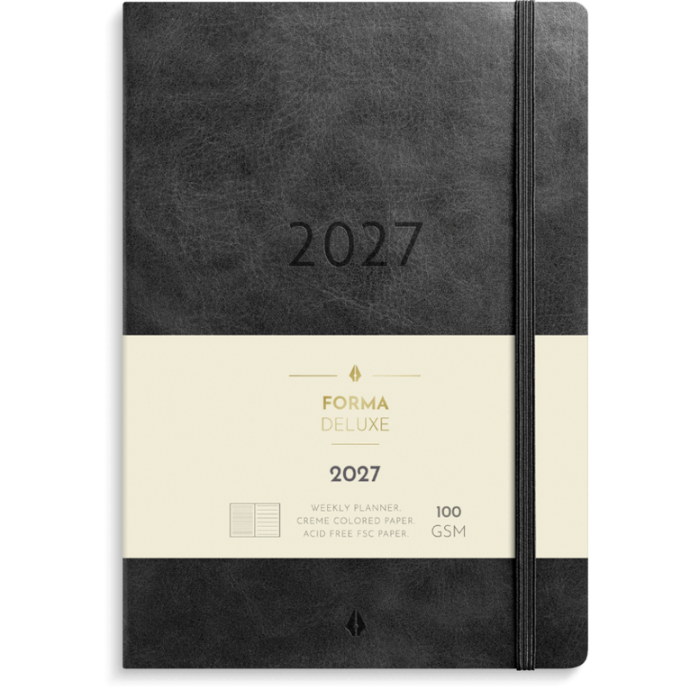 Stor Veckokalender Forma Deluxe 2027 svart, Övrigt. Tillgänglighet: Lägg i varukorg