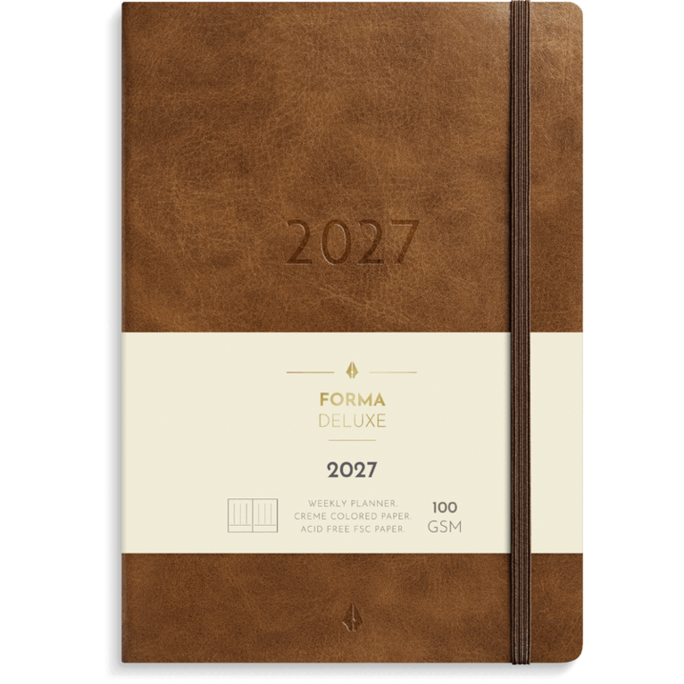 Kalender 2027 Agency A5 Forma Deluxe brun, Övrigt. Tillgänglighet: Lägg i varukorg