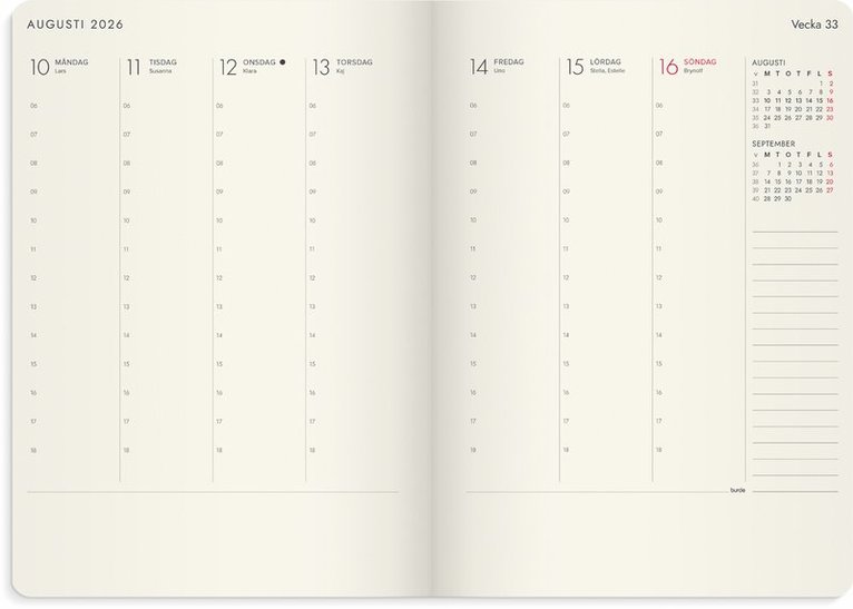 Kalender 2026 Agency Forma Deluxe svart, Övrigt