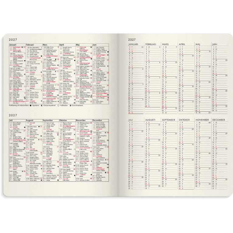 Kalender 2027 Agency A5 Forma Deluxe svart, Övrigt
