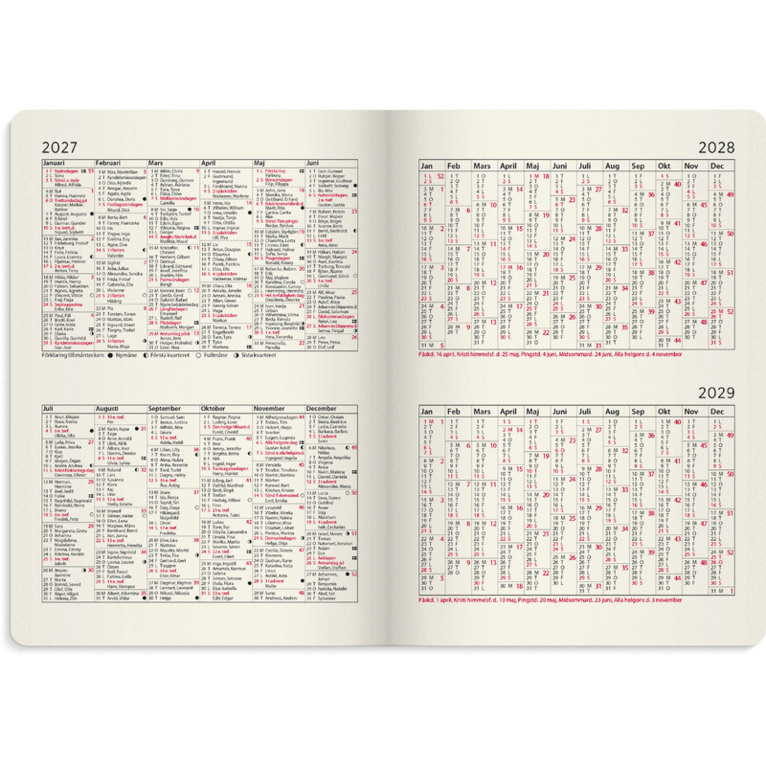 Kalender 2027 Senator A5 Forma Deluxe mocka grön, Övrigt