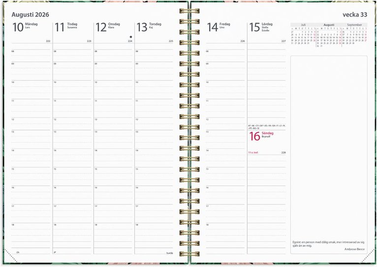 Kalender 2026 Business A5 blad, Övrigt