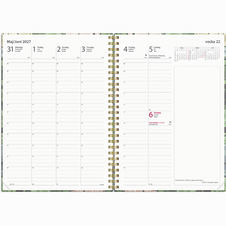 Kalender 2027 Business A5 Blad, Övrigt