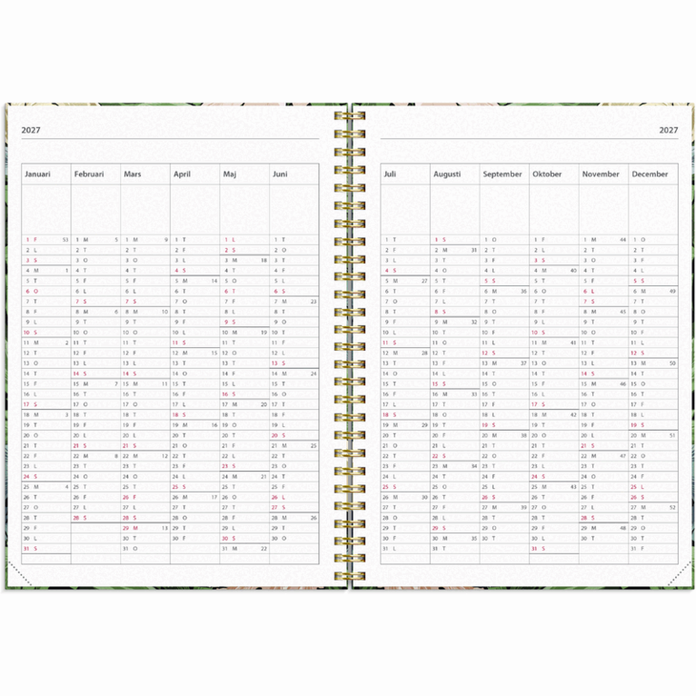 Kalender 2027 Business A5 Blad, Övrigt