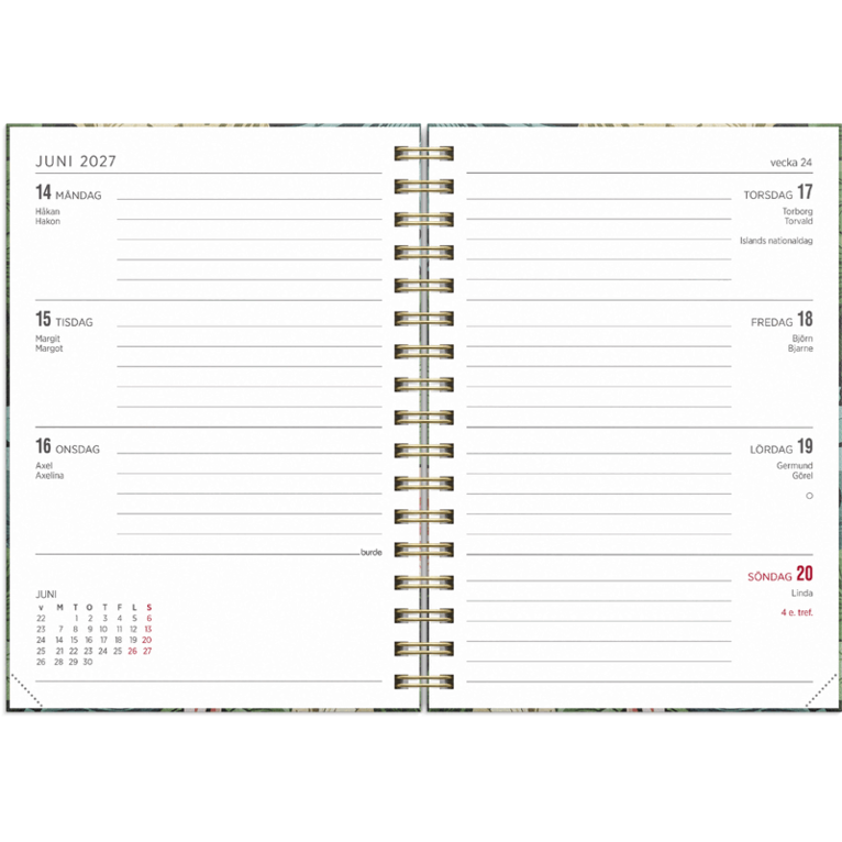 Kalender 2027 Senator A6 Blad, Övrigt