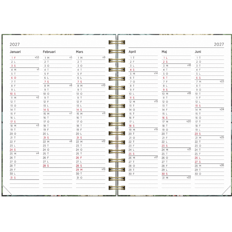 Kalender 2027 Senator A6 Blad, Övrigt