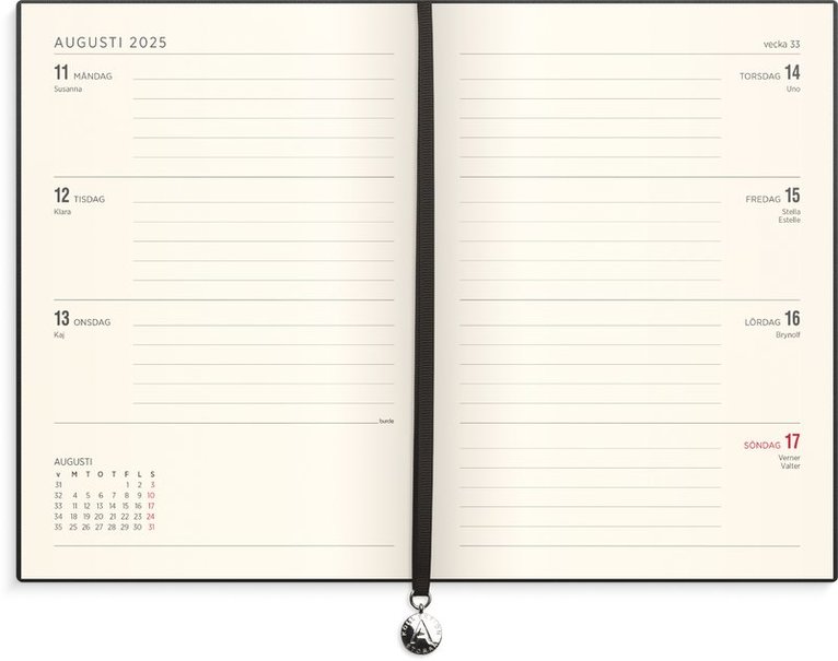 Kalender 2025 Senator A5 soft svart inb, Övrigt