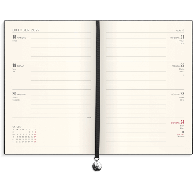 Kalender 2027 Senator A5 Soft svart, Övrigt