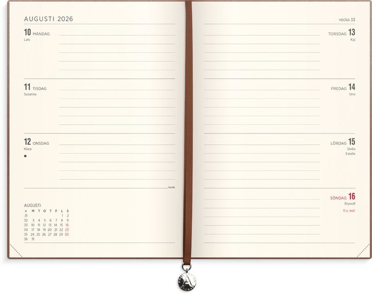Kalender 2026 Senator A5 soft brun, Övrigt