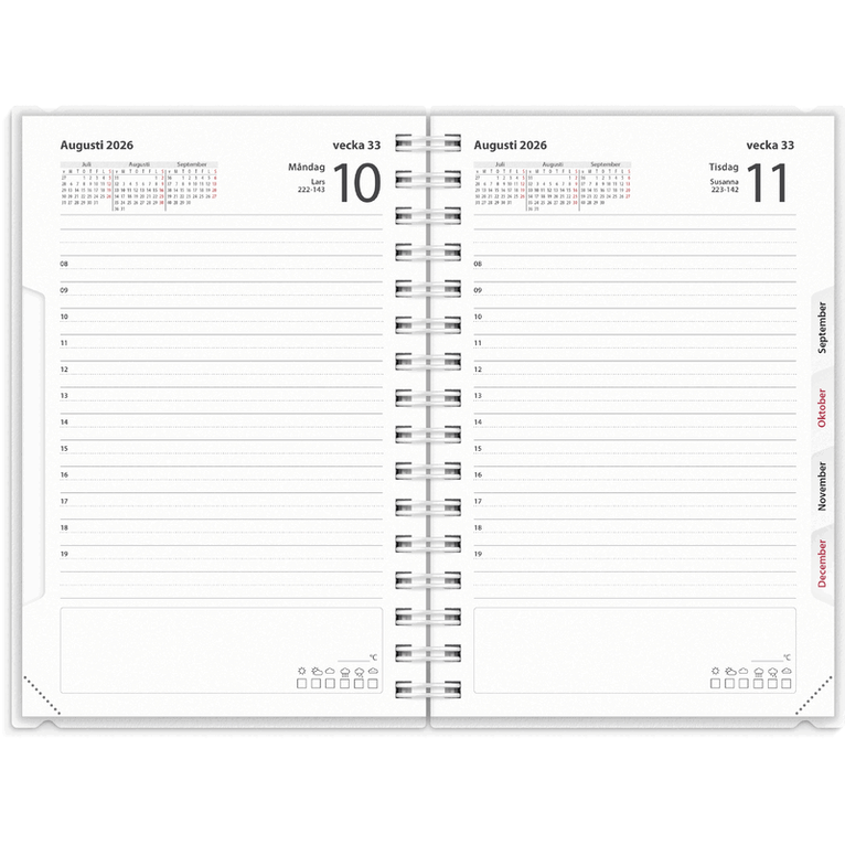 Kalender 2026-2027 Dagbok 4i1, Övrigt