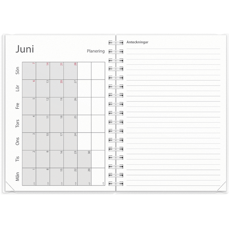 Kalender 2026-2027 Study A6 4i1, Övrigt
