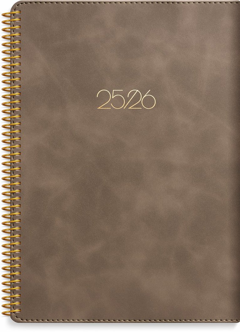 Kalender 2025-2026 Study A5 Twist mocca 1