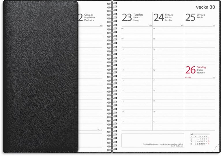 Kalender 2025-2026 Study A5 Twist svart, Övrigt