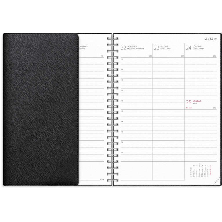 Kalender 2026-2027 Study A5 Twist svart, Övrigt