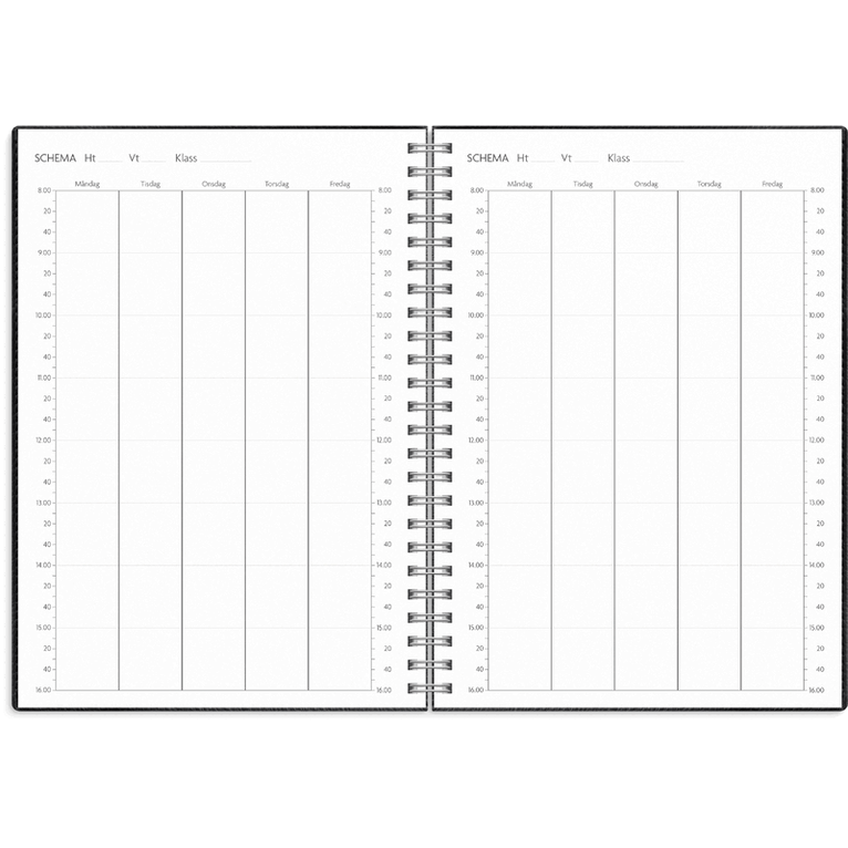 Kalender 2026-2027 Study A5 Twist svart, Övrigt