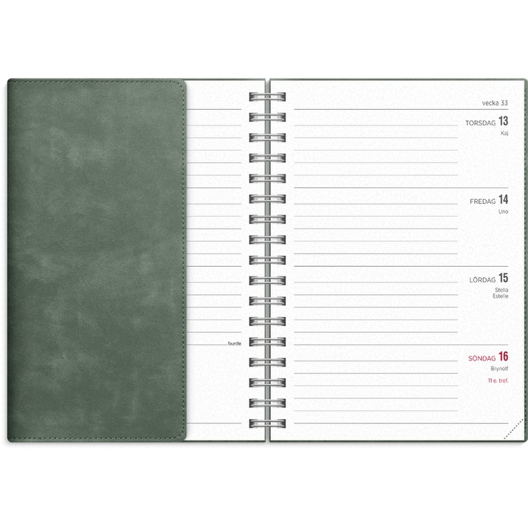 Kalender 2026-2027 Senator A6 Twist mocca, Övrigt