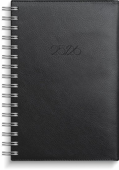 Kalender 2025-2026 Dagbok Twist svart
