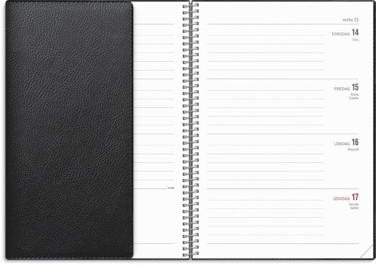 Kalender 2025-2026 Senator A5 Twist svart, Övrigt