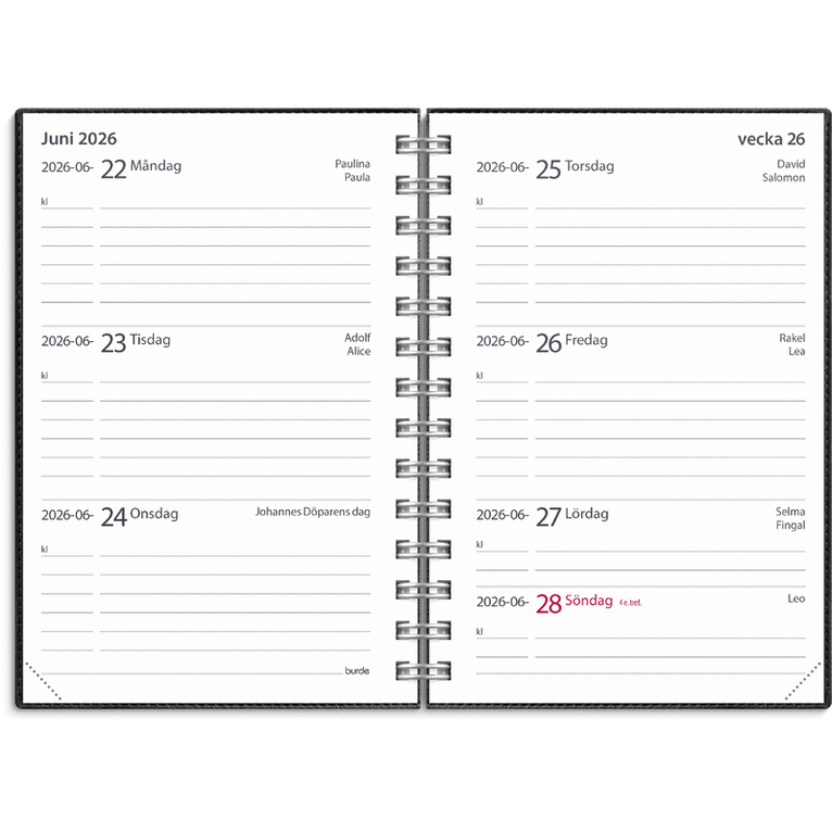 Kalender 2026-2027 Lilla Studieåret Twist svart, Övrigt