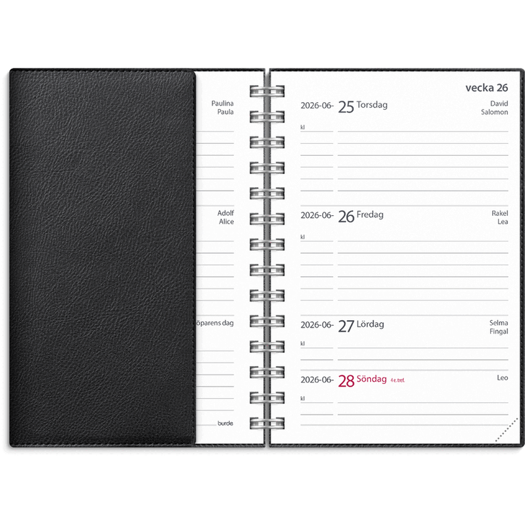 Kalender 2026-2027 Lilla Studieåret Twist svart, Övrigt