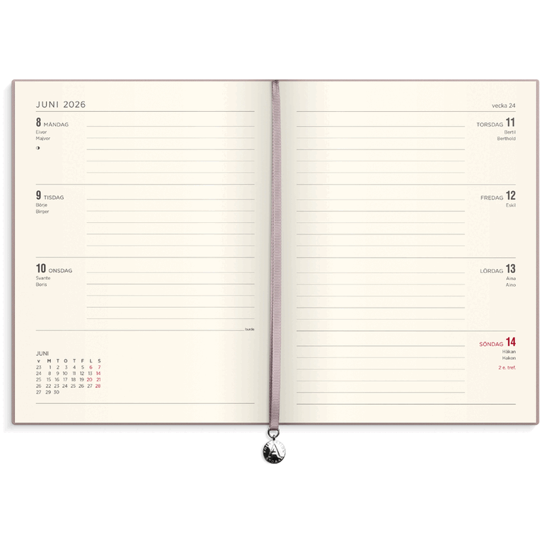 Kalender 2026-2027 Senator A5 soft inbunden beige, Övrigt