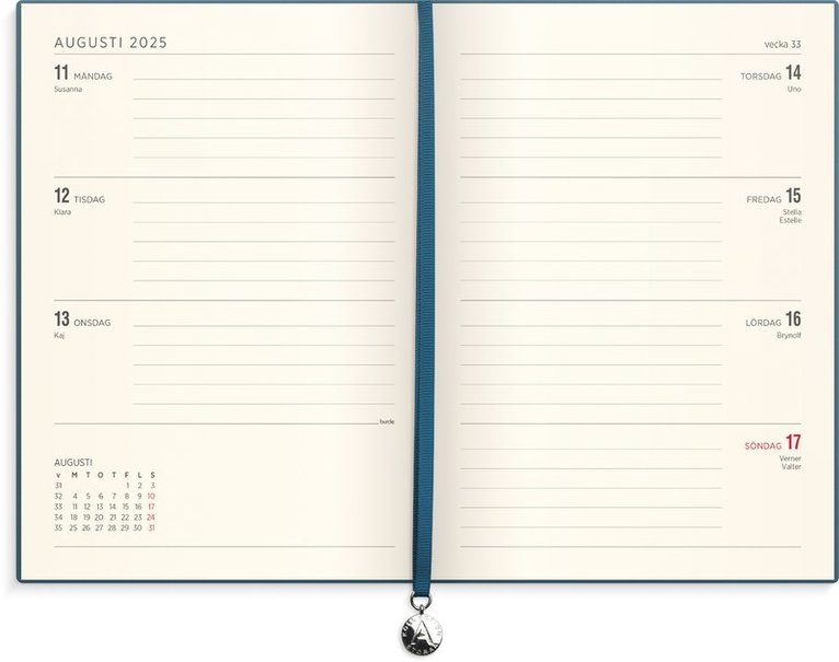 Kalender 2025-2026 Senator A5 soft inbunden petrol, Övrigt