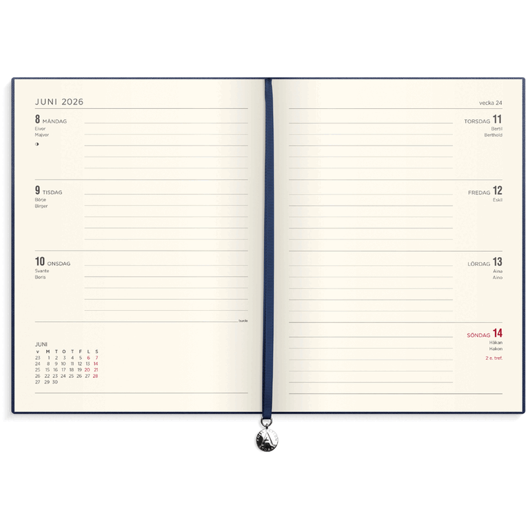 Kalender 2026-2027 Senator A5 soft inbunden petrol, Övrigt