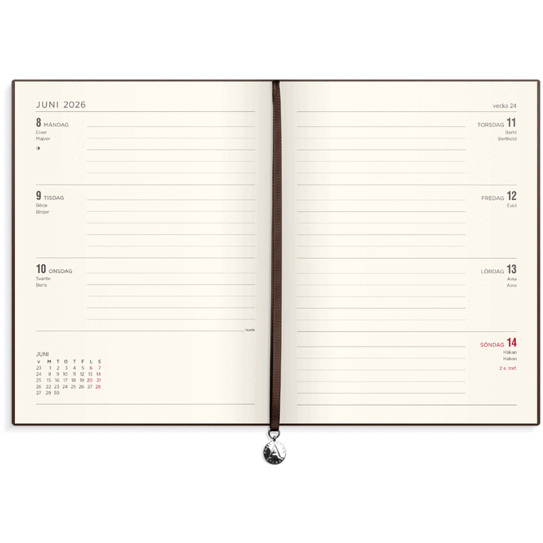 Kalender 2026-2027 Senator A5 soft inbunden brun, Övrigt