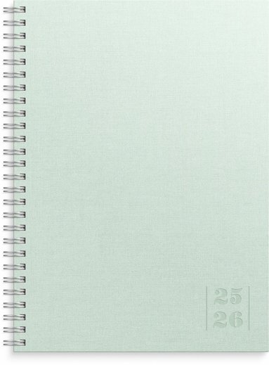 Kalender 2025-2026 Study A5 Textile grön 1