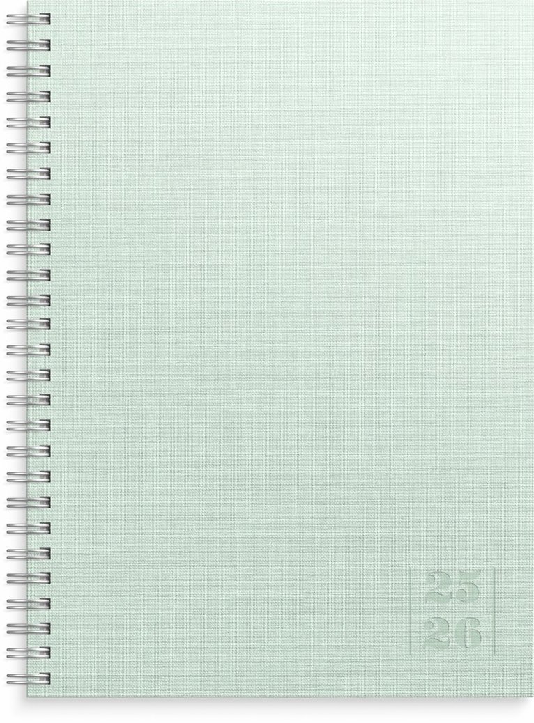 Kalender 2025-2026 Study A5 Textile grön 1