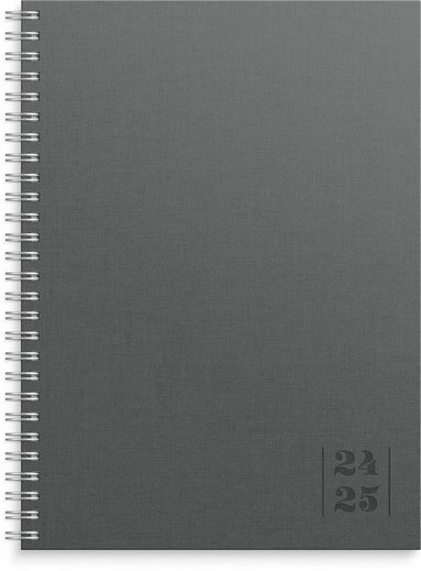 Kalender 2024-2025 Study A5 Textile grå 1