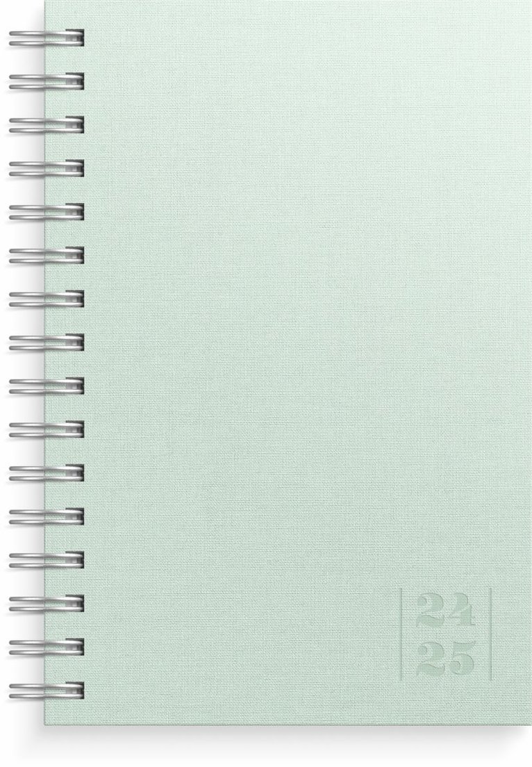 Kalender 2024-2025 Dagbok Textile grön 1