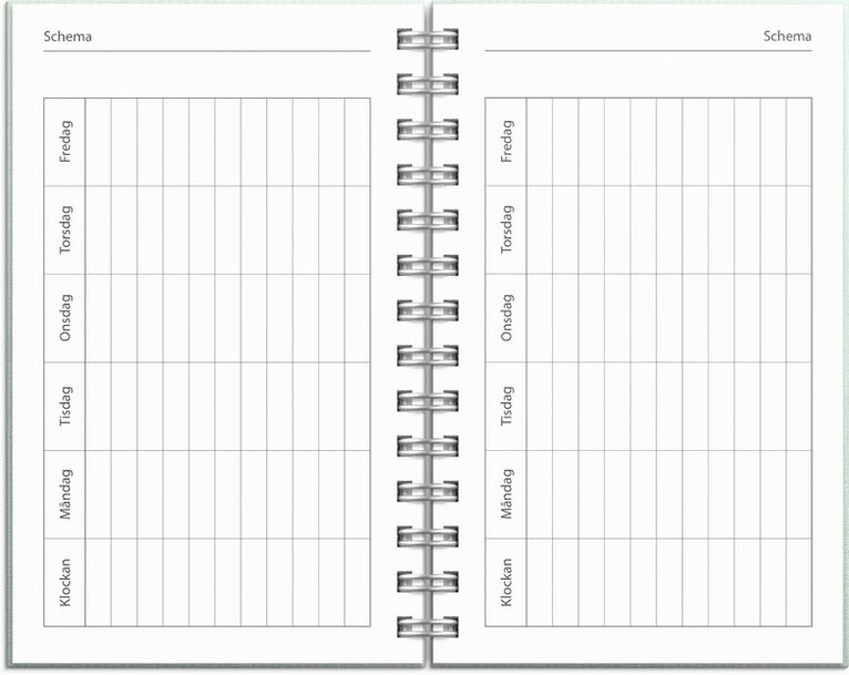 Kalender 2025-2026 Compact Textile grön, Övrigt