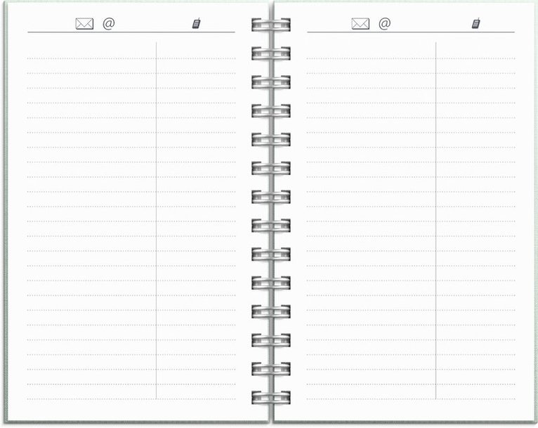 Kalender 2025-2026 Compact Textile grön, Övrigt