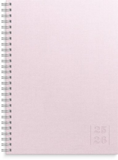 Kalender 2025-2026 Senator A5 Textile rosa 1