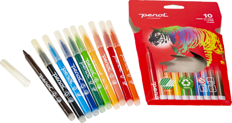 Målarkit Penol rosa (glitterlim, färgpennor, fiberpennor, vaxkritor, vattenfärg), Övrigt