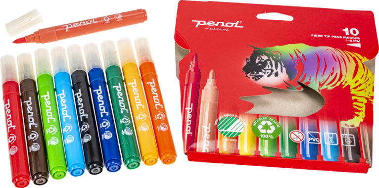 Målarkit Penol blå (glitterlim, färgpennor, fiberpennor jumbo, vattenfärg), Övrigt